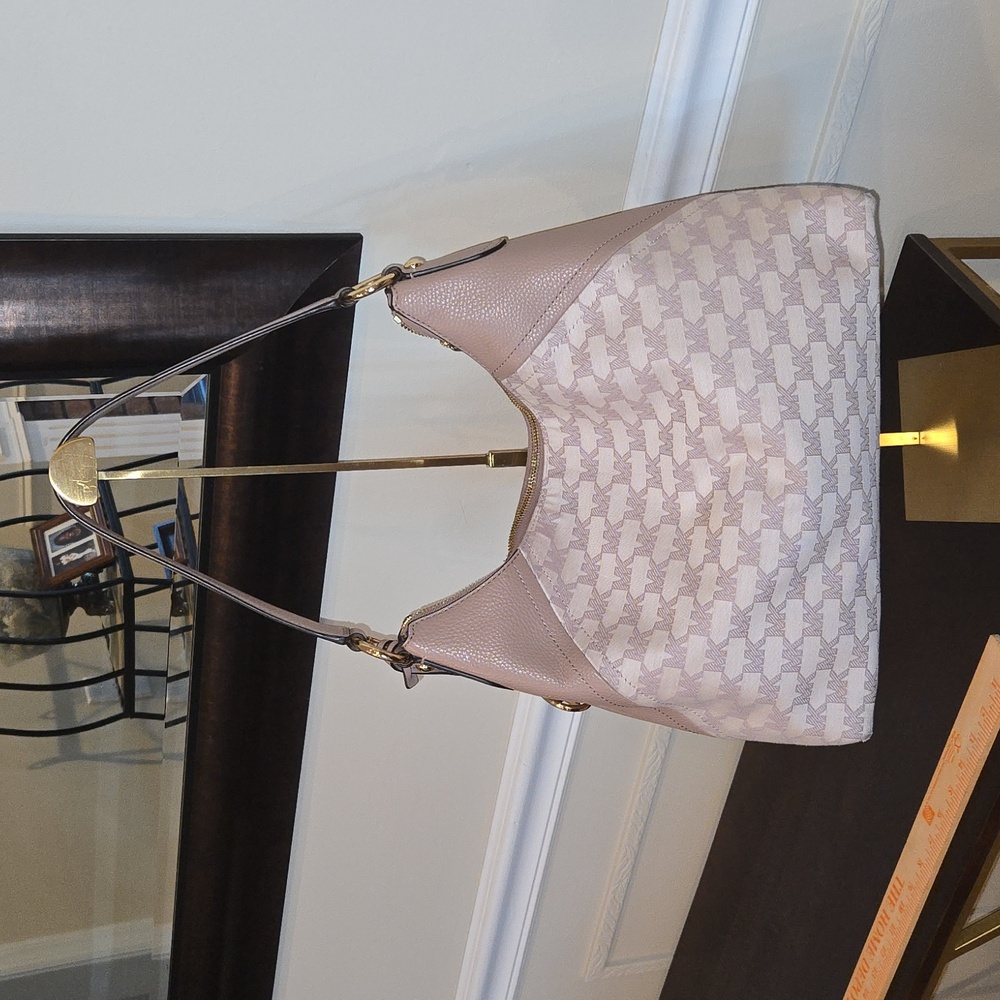 Michael Kors Taupe Monogram Shoulder Bag
